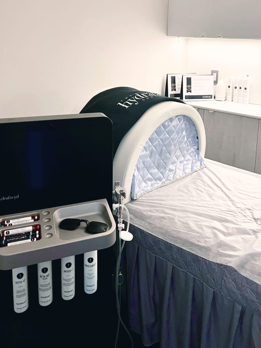 Hydrafacial treatment suite